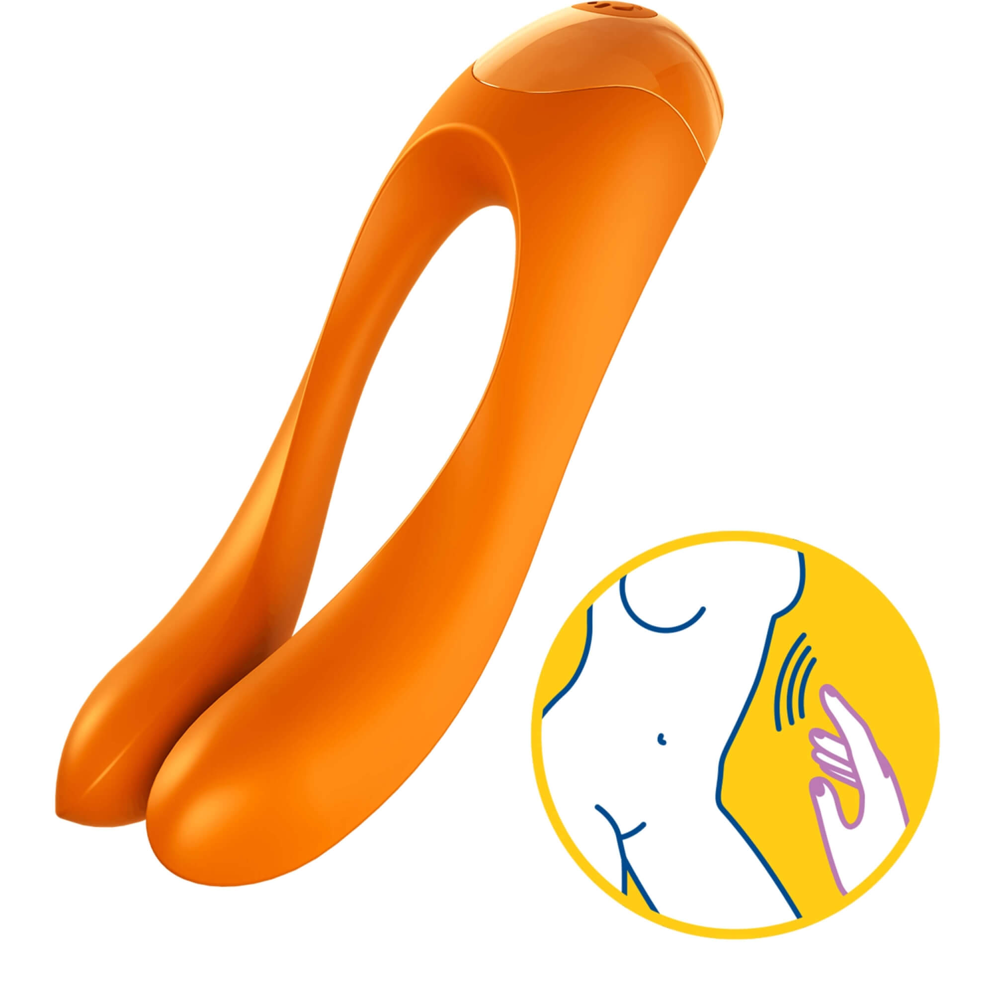 Satisfyer Candy Cane Finger Vibrator Orange Satisfyer Candy Cane Finger Vibrator Orange