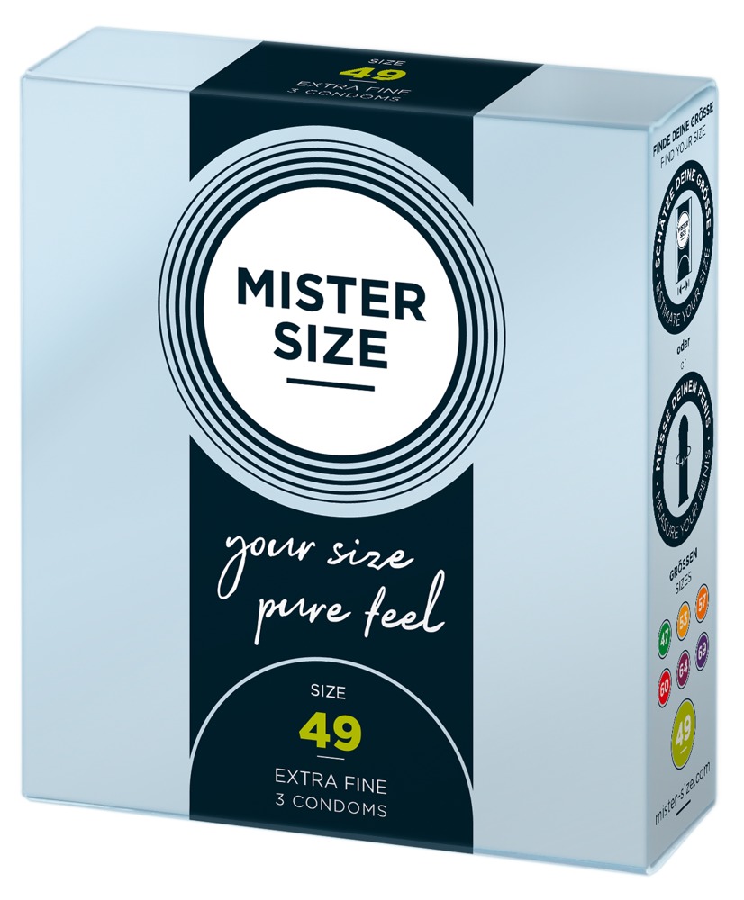 Levně Mister Size tenký kondom - 49mm (3ks)