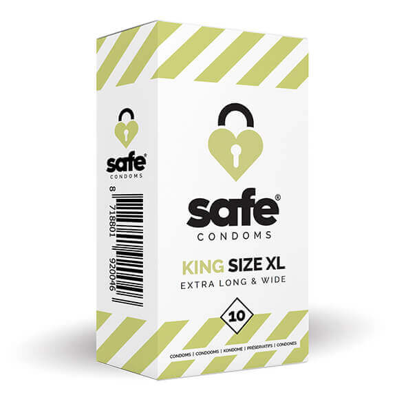 Levně SAFE - Condoms King Size XL Extra Long & Wide (10 pcs)