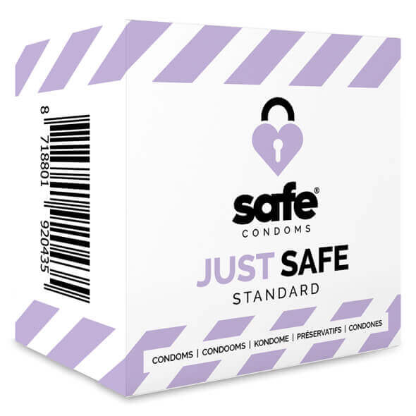Levně SAFE Just Safe - standardní, vanilkový kondom (5 ks)