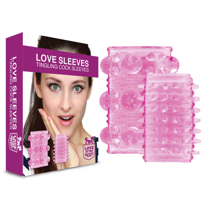 Love in the Pocket - manžety na penis - růžové (2ks) Love in the Pocket - manžety na penis - růžové (2ks)