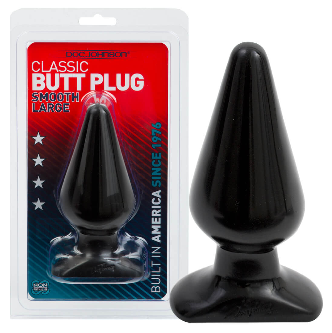 Doc Johnson Classic Butt Plug - anální dildo velké (černé) Doc Johnson Classic Butt Plug - anální dildo velké (černé)