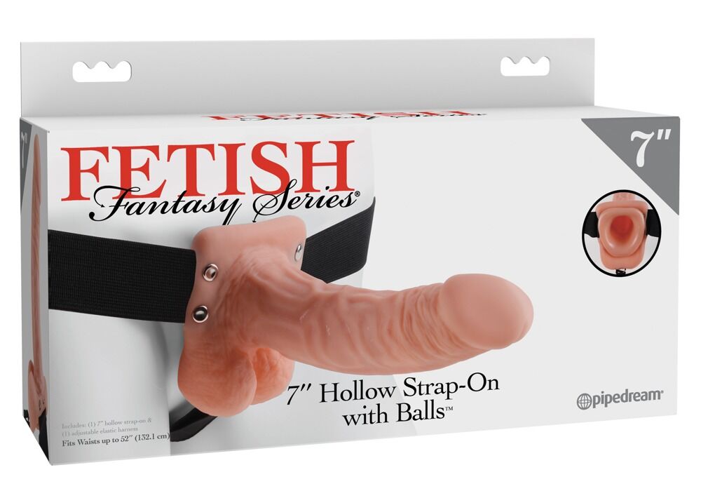 Fetish Fantasy 7 HOLLOW STRAP ON WITH BALLS